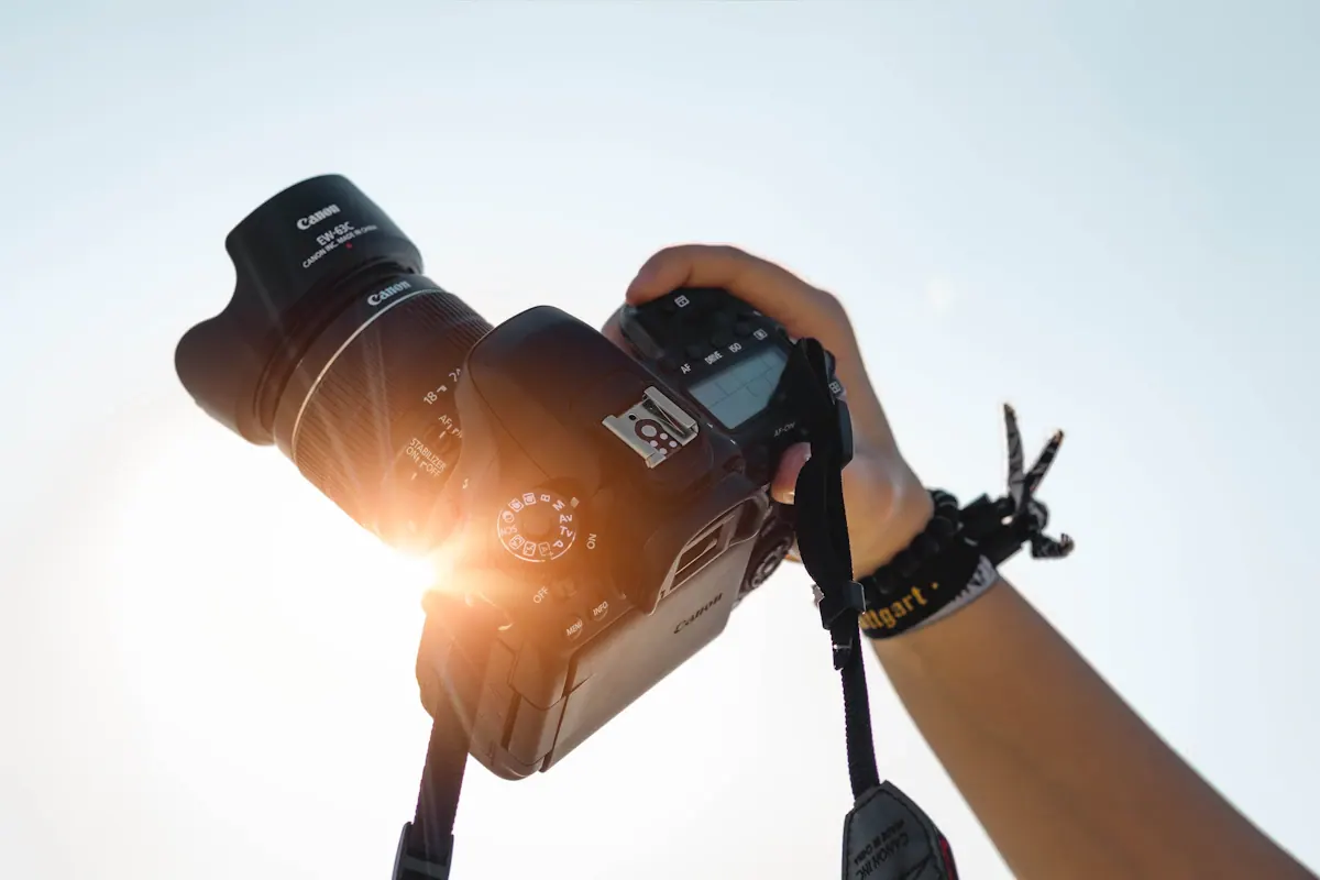Fotógrafa em ação