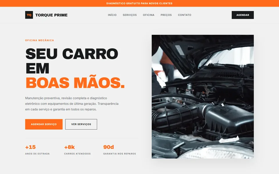 Design do modelo Torque Prime